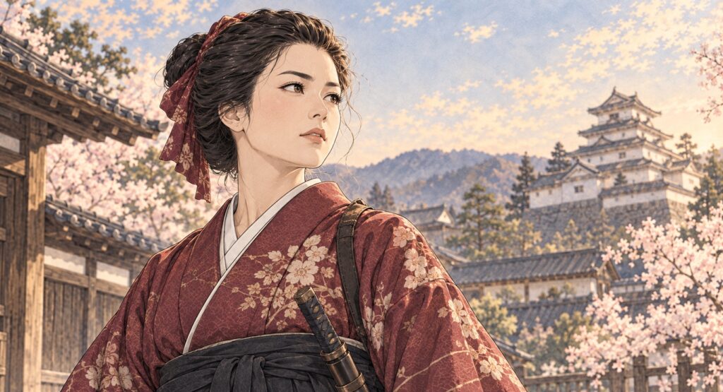 新島八重のイラスト